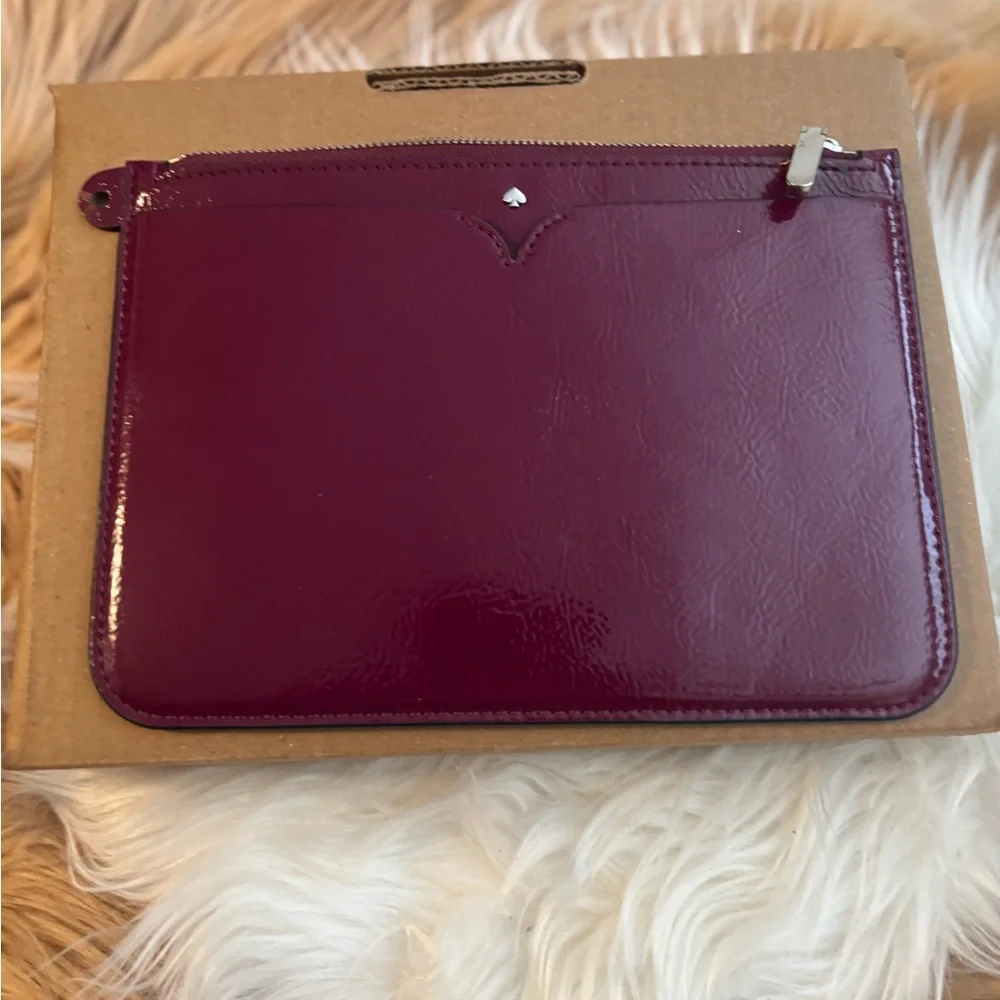 Kate Spade Deep Red Leather Clutch